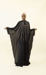 Butterfly Chiffon Abaya - Image 13