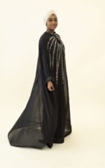Butterfly Chiffon Abaya - Image 4