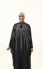 Butterfly Chiffon Abaya - Image 2