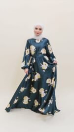 Peony Satin Dress - Image 3