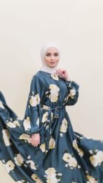 Peony Satin Dress - Image 5