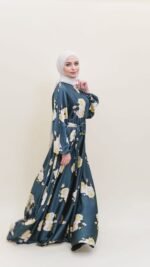 Peony Satin Dress - Image 8