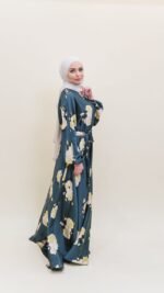 Peony Satin Dress - Image 9