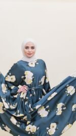 Peony Satin Dress - Image 10