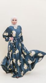 Peony Satin Dress - Image 11