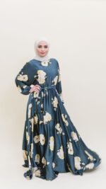 Peony Satin Dress - Image 12