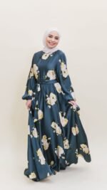 Peony Satin Dress - Image 15