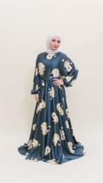 Peony Satin Dress - Image 25