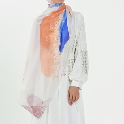 Marble Chiffon - Coral Bloom