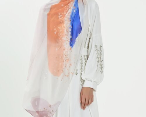 Marble Chiffon - Coral Bloom