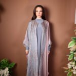 Luxury 3D Silk Thread Embroidered Abaya