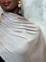 Stone Glow Premium Jersey Hijab – Light Beige - Image 3