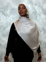 Stone Glow Premium Jersey Hijab – Light Beige