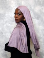 Dusty Mauve Premium Jersey Hijab – Soft Lilac - Image 4