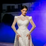 Pearl-Embellished Bride White Dress