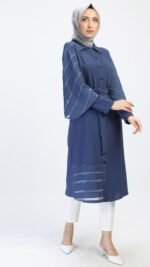 Wide Sleeve Buttoned Down Tunic - Image 5