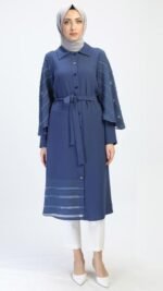 Wide Sleeve Buttoned Down Tunic - Image 3